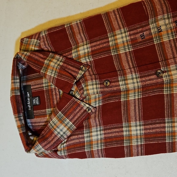 Croft & barrow mens flannel shirt long sleeve xxl - Picture 2 of 6
